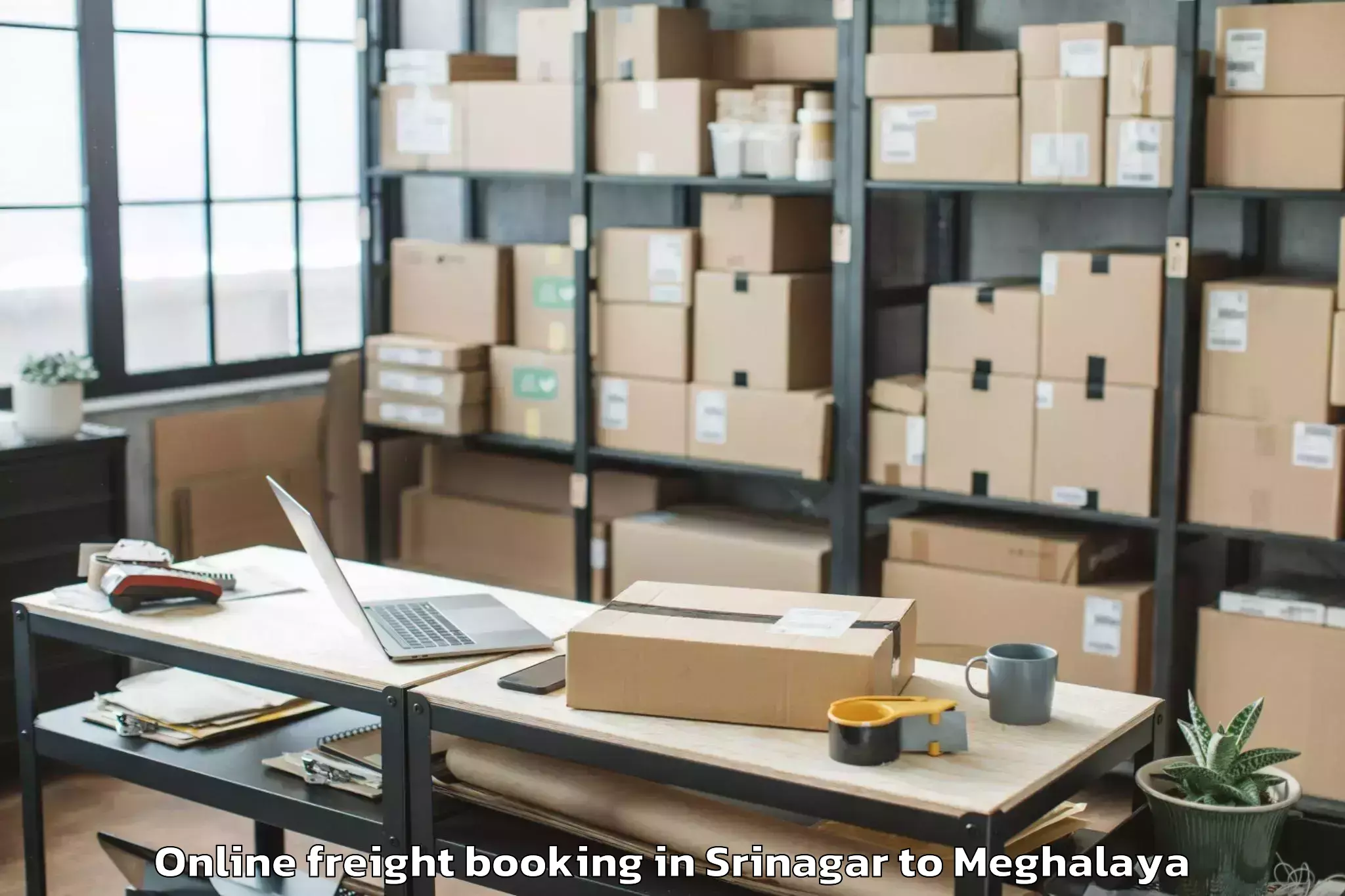 Book Srinagar to Mawkynrew Online Freight Booking